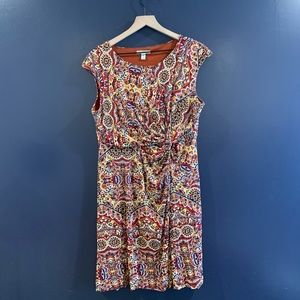 Dana Buchman Paisley Geometric PM Dress Stretchy